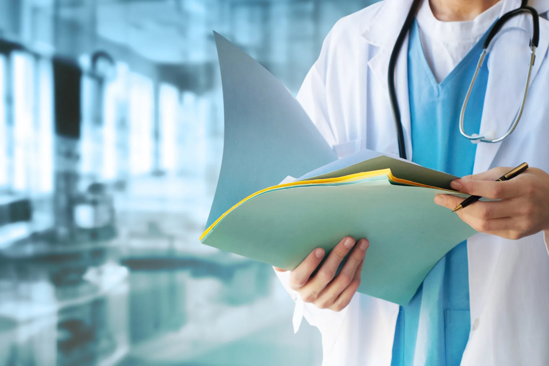 Doctor Reviewing Documents